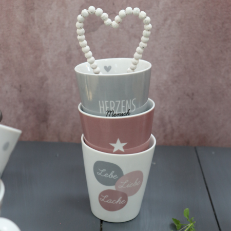 Mug Lebe Liebe Lache rose